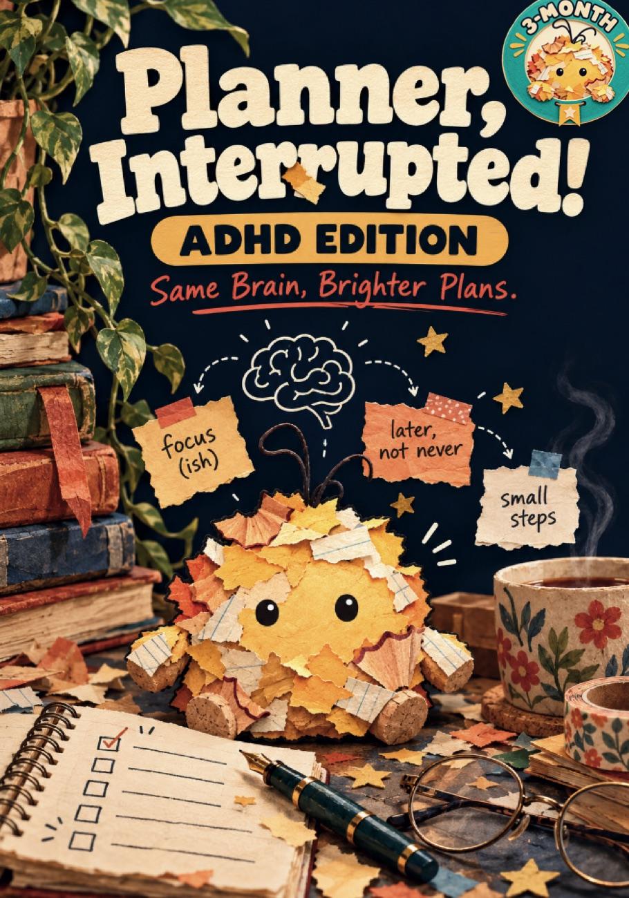 Planner, Interrupted! — ADHD Edition · 3-Month