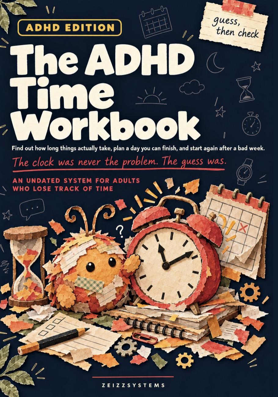 The ADHD Time Workbook — An undated system for adults who lose track of time